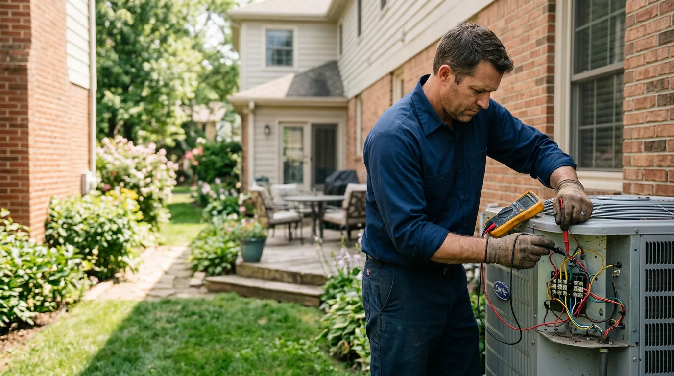 HVAC technician working near Gouldsboro, PA